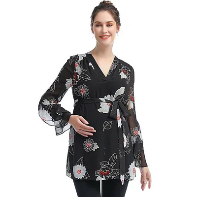 Kohl's Maternity Pokkori Embroidered Blouse