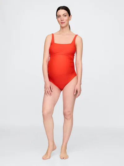 Gap Maternity Square Neck One-Piece Swimsuit