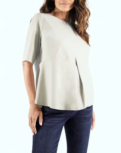 Special Addition SALE! Woven Zip Back Maternity Top by Ingrid & Isabel