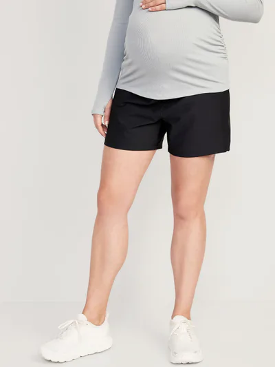 Old Navy Maternity Rollover-Waist PowerSoft Shorts -- 5-inch inseam