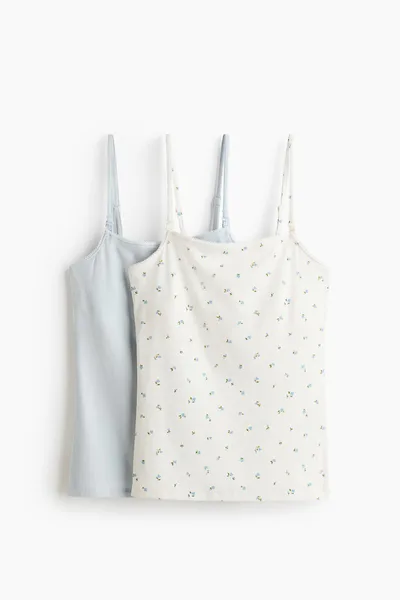 H&M MAMA 2-Pack Nursing Camisole Tops