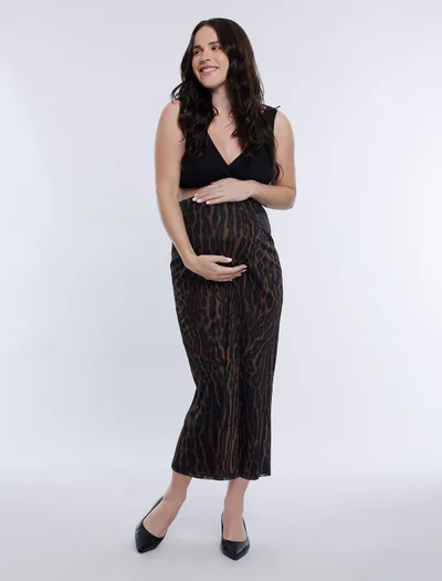 Motherhood Maternity Bodycon Maxi Skirt in Mesh