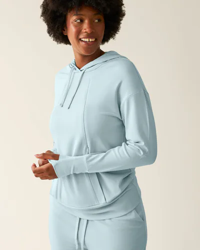 Kindred Bravely Brushed Bamboo Maternity & Nursing Hoodie | Powder Blue