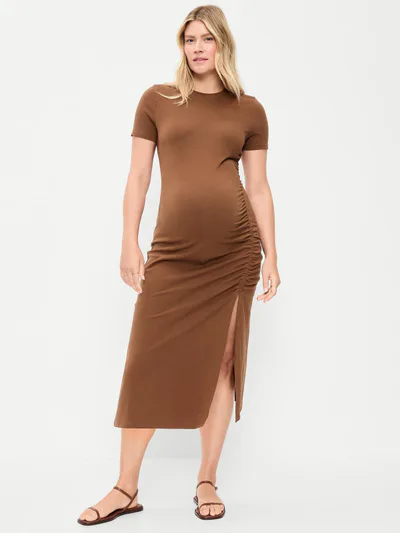 Old Navy Maternity Short-Sleeve Ruched Dress