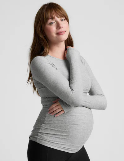 Beyond Yoga Featherweight Count On Me Maternity Crew Pullover
