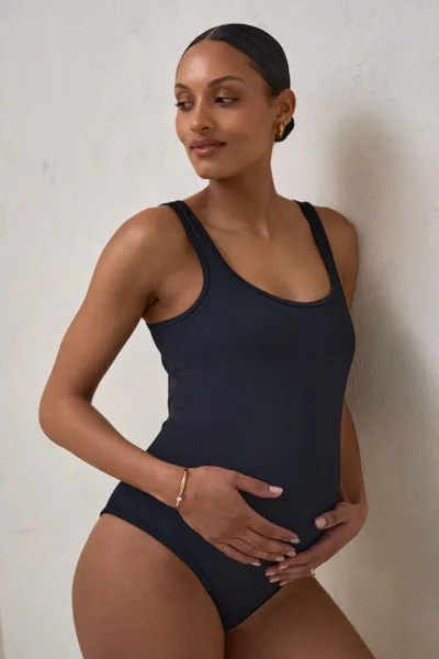 Bae the Label The Movement Maternity Bodysuit - Blk*