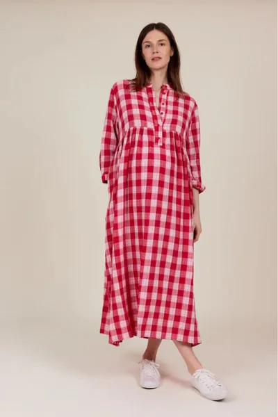 For The Creators Cleo Dress - Red check