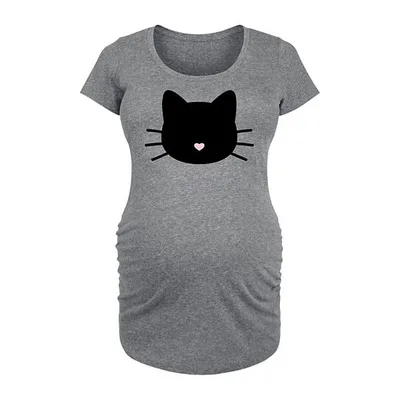Kohl's Maternity Cat Face Graphic Tee