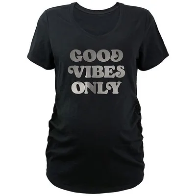 Kohl's Maternity Good Vibes Only V-Neck Graphic Tee