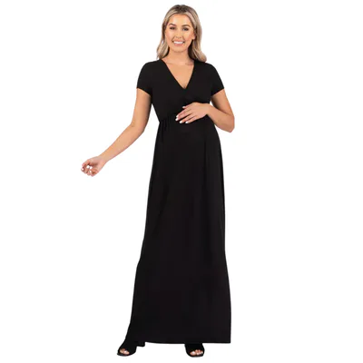 Mamafique Maternity Short Sleeve Maxi Dress