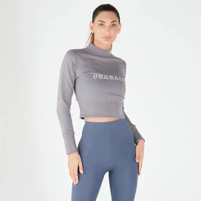 Emamaco Charcoal High Neck Jumper FINAL SALE