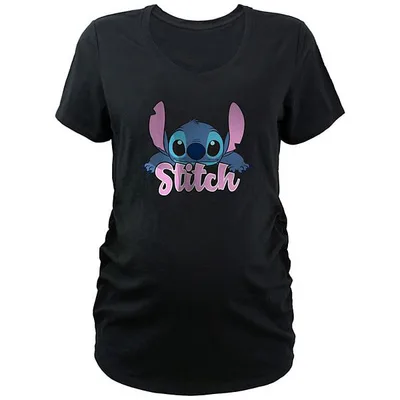 Kohl's Disney's Lilo & Stitch Playful Stitch Maternity V-Neck Graphic Tee