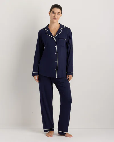 Quince Bamboo Jersey Maternity Long Sleeve Pajama Set