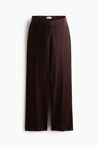 H&M MAMA Linen-Blend Dress Pants
