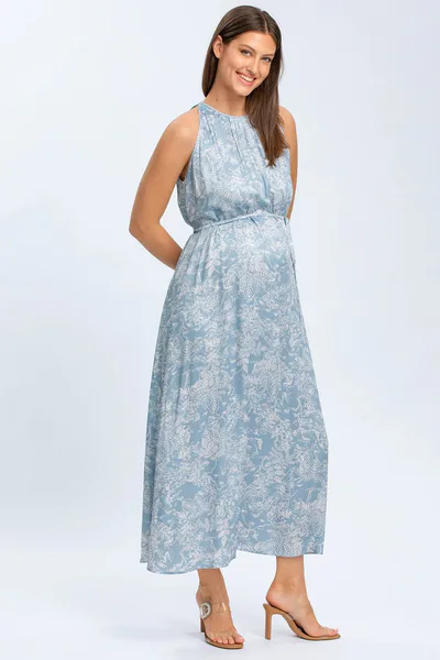 For The Creators The Francesca Blue Print Maternity Dress