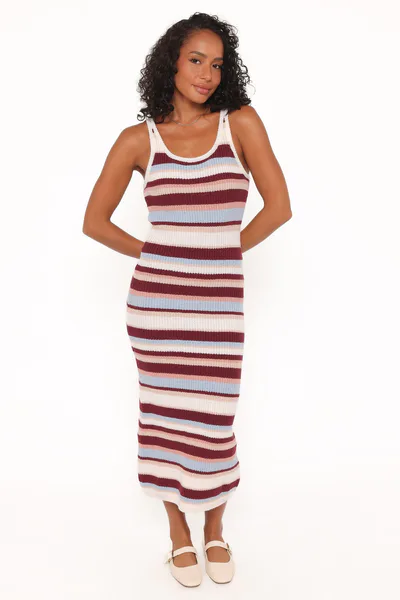 Petal & Pup Barnes Midi Dress - Multi Stripe
