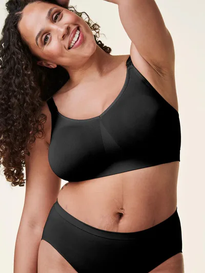 Special Addition Body Silk Seamless Nursing Bra in Black in Regular & Full Cup