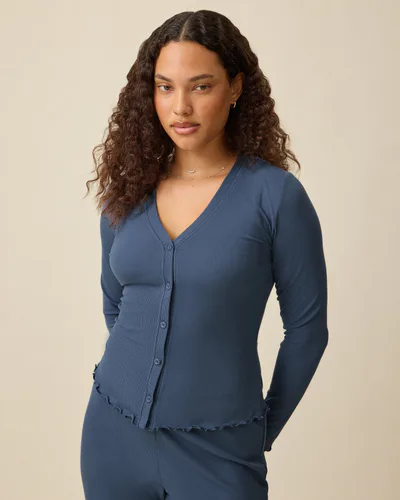 Kindred Bravely Ribbed Modal Cardigan | Light Navy