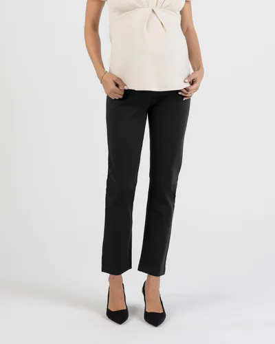 Angel Maternity Zoe Maternity Straight Cut Ponti Work Pants in Black