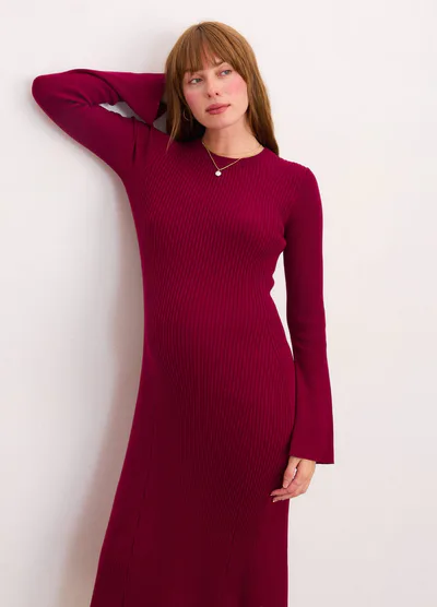 HATCH The Odette Ribbed Midi Dress
