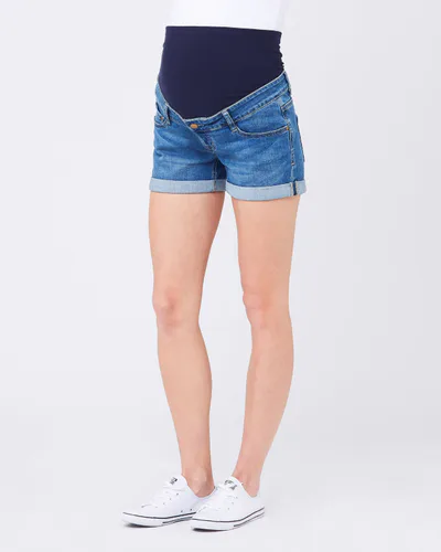 Ripe Maternity Denim Shorty Shorts Blue