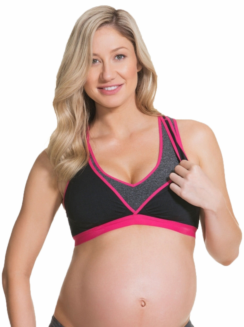 Cake Maternity Cake Maternity Lotus Yoga Hands Free Pumping Bra (Fuchsia)