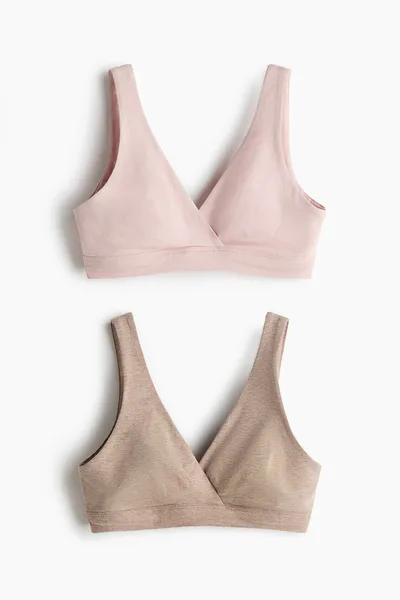 H&M MAMA 2-pack Cotton Nursing Bras