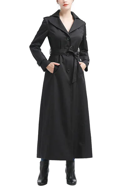 Kimi + Kai Kimi + Kai Women's "Alena" Waterproof Hooded Long Trench Coat