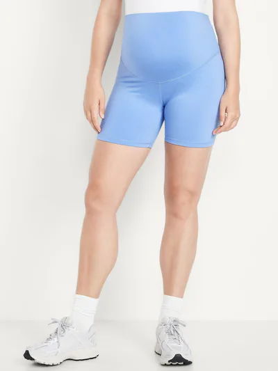 Old Navy Maternity Full-Panel CloudComfy Biker Shorts -- 6-inch inseam