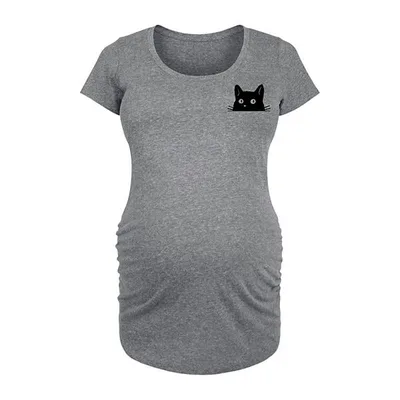 Kohl's Maternity Cat Peeking Graphic Tee