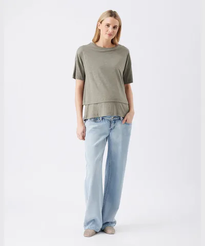 Bump City The Claud Nursing Tee (Moss)