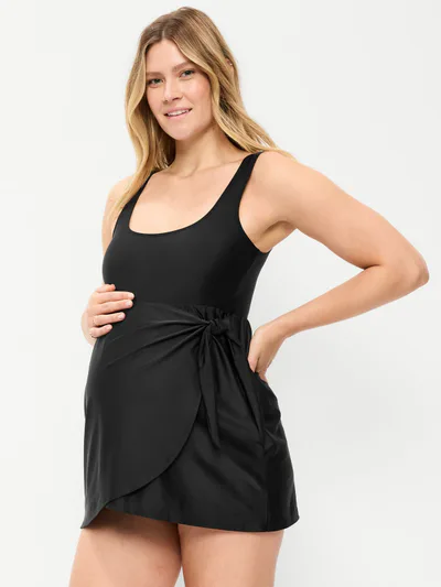 Old Navy Maternity Classic Wrap Swim Dress