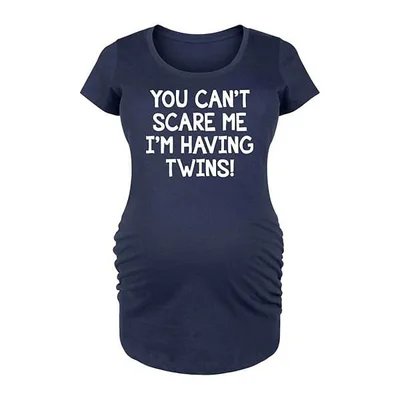 Kohl's Maternity You Can't Scare Me Having Twins Graphic Tee