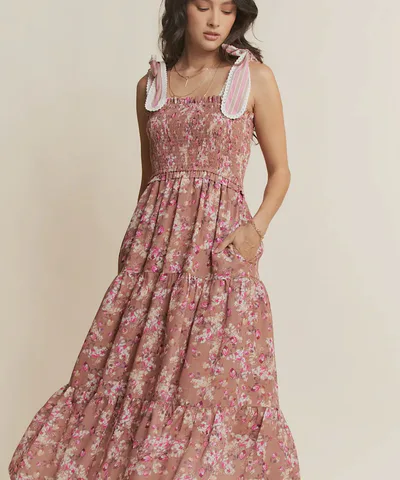 Bump City The Gardenia Maxi Dress (Pink Latte)