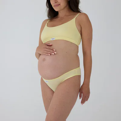 For The Creators Ribbed Crop Top Bralette - Lemon