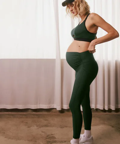 Bump City The Embrace Maternity Legging (Hunter Green)