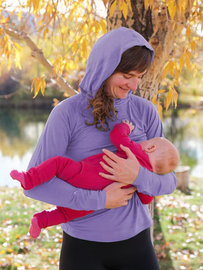 Milk & Baby Merino Wool Nursing Sun Hoodie