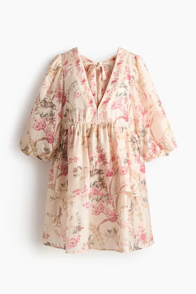 H&M MAMA Linen-Blend Dress