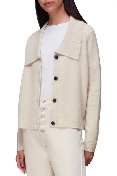 For The Creators Collar Detail Wool Cardigan