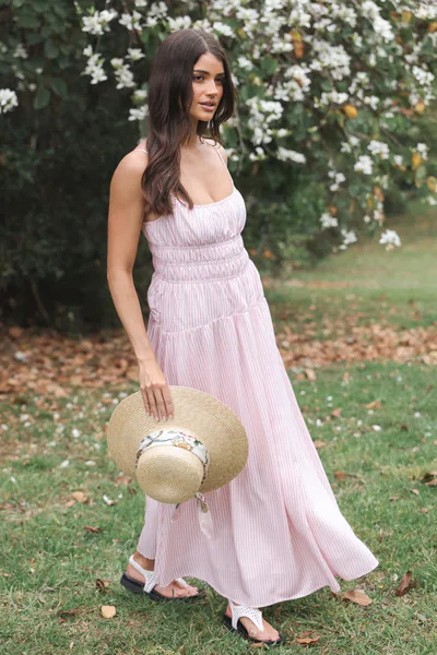 Petal & Pup Brittany Maxi Dress - Pink Stripe