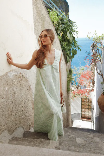 Petal & Pup Laurita Maxi Dress - Jade Painted Stripe