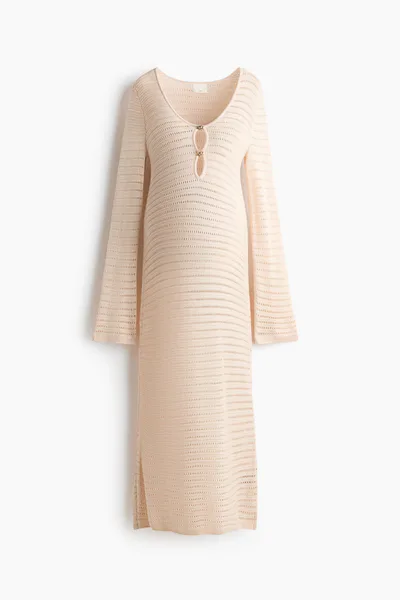 H&M MAMA Crochet-Look Dress