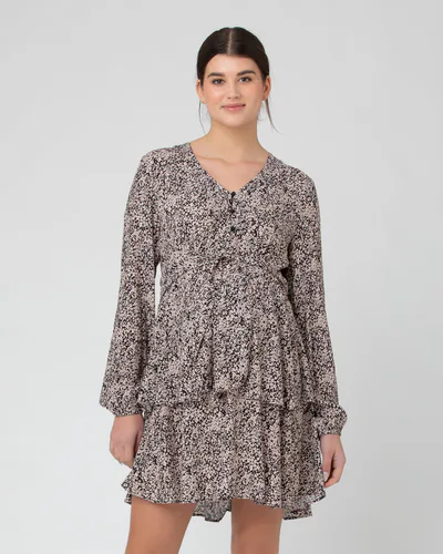 Ripe Maternity Florence Layered Dress  Black / Dusty Pink