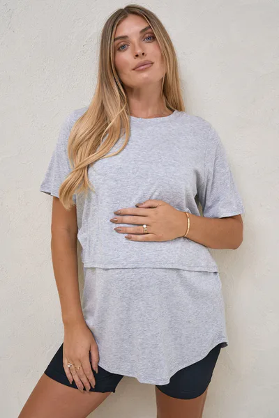 Bae the Label Me And You Nursing Tee - Grey*