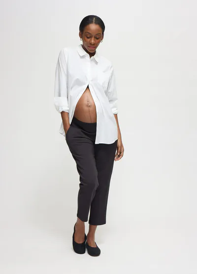 Ingrid & Isabel The Classic Button Down Poplin Maternity and Nursing Shirt
