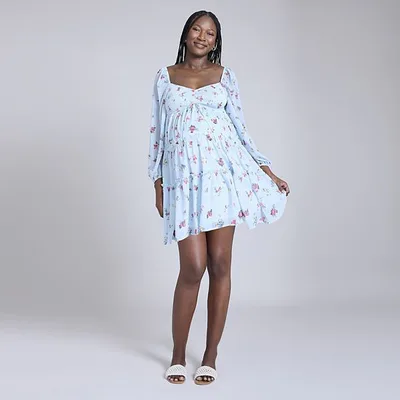 Kohl's Maternity Motherhood® Long Sleeve Tie Tiered Dress