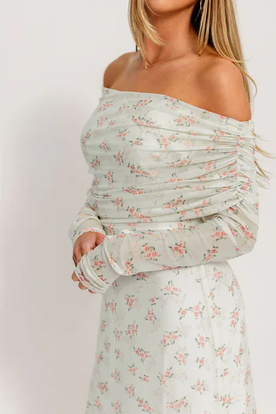Worth Collective Azaleia Maxi Dress in Blush Floral - Bump Friendly - Size Up for Maternity