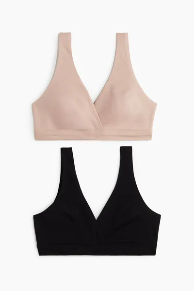 H&M MAMA 2-pack Cotton Nursing Bras