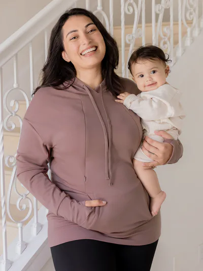 Kindred Bravely Bamboo Maternity & Nursing Hoodie | Twilight