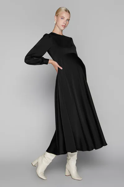 Apparalel Arden Maternity Dress in Black